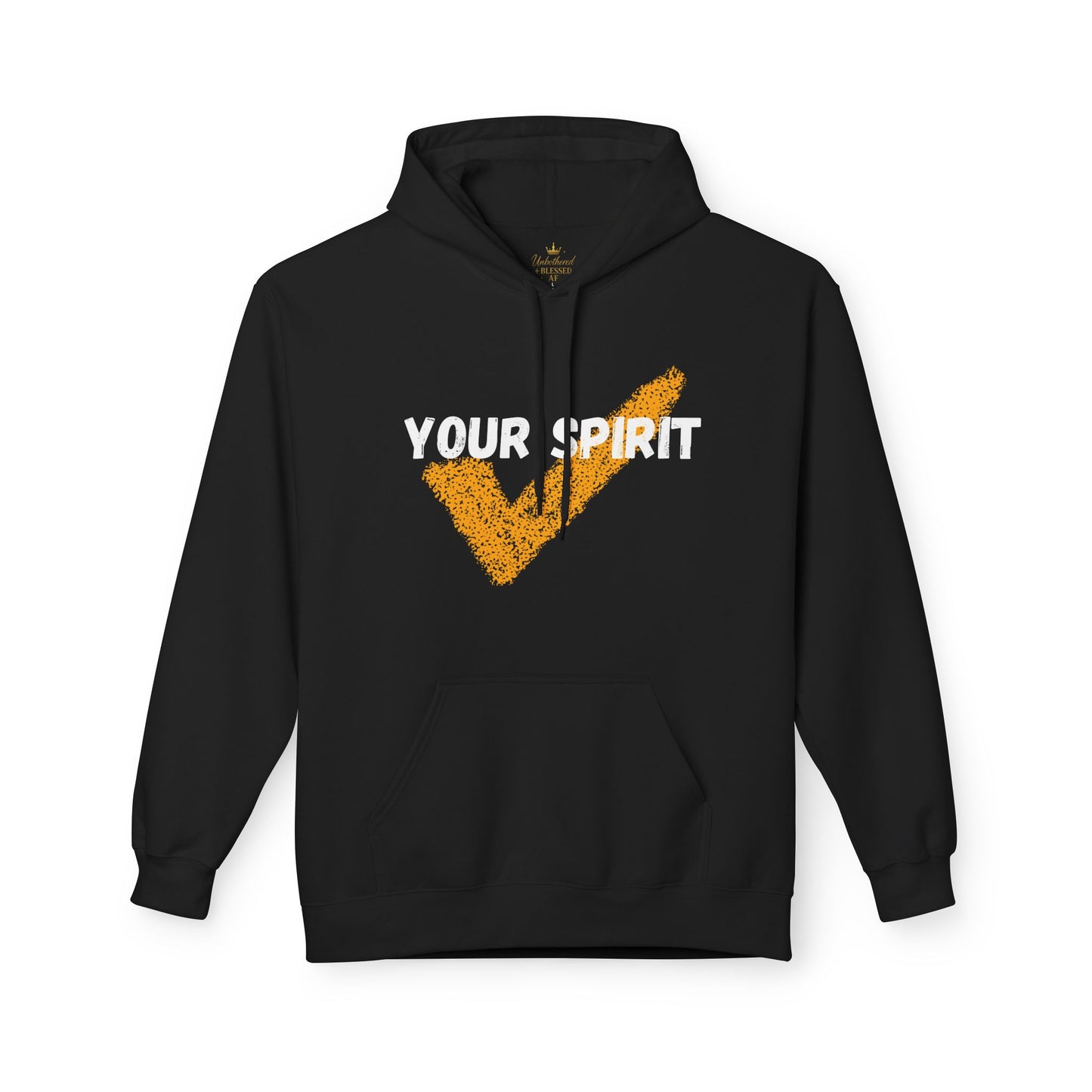 Stylish Unisex Fleece Hoodie with Vintage Checkmark Design, Gift for Him, Her, Cozy Casual Wear, Perfect for Fall/Winter