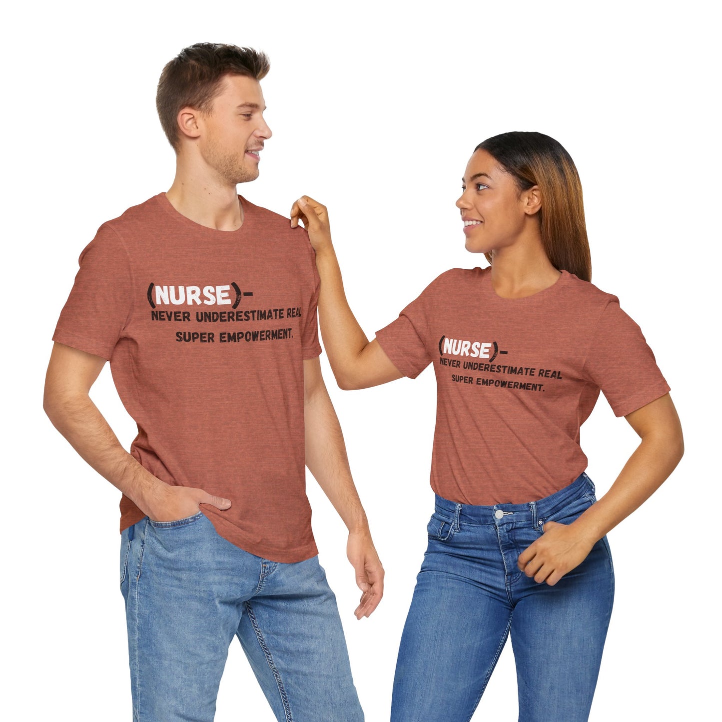 Nurse empowerment Tee black and white writing