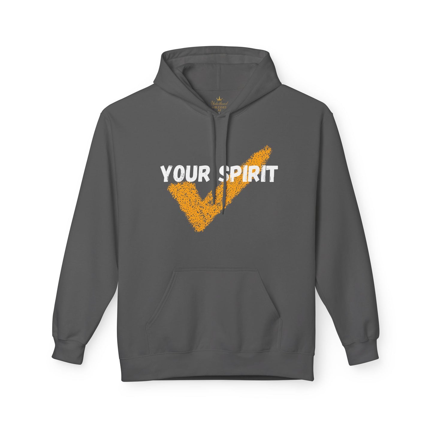 Stylish Unisex Fleece Hoodie with Vintage Checkmark Design, Gift for Him, Her, Cozy Casual Wear, Perfect for Fall/Winter
