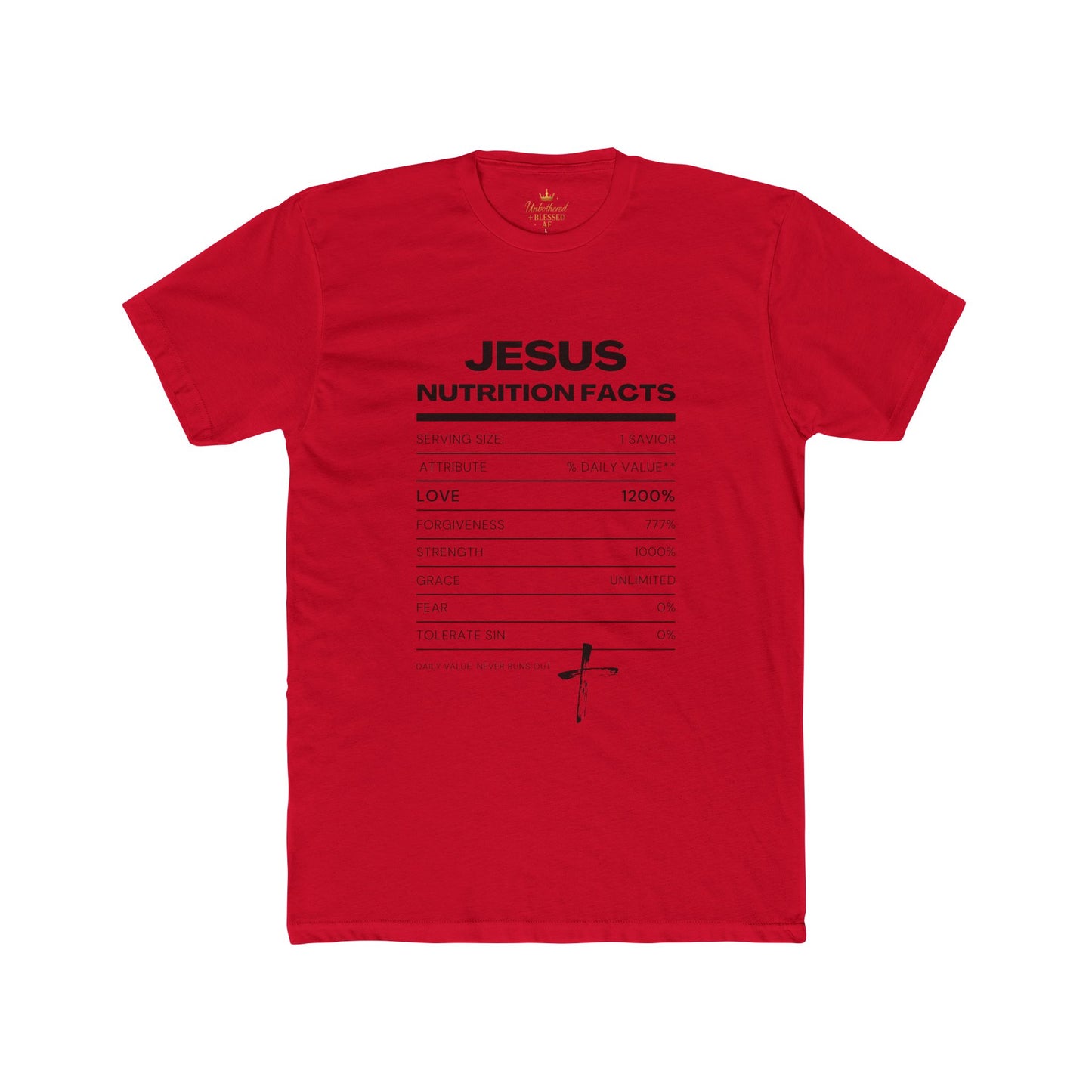 Jesus Nutrition Facts Tee