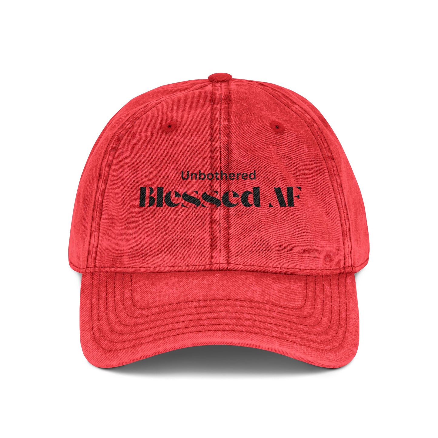 Unisex Distressed Cap: Blessed AF