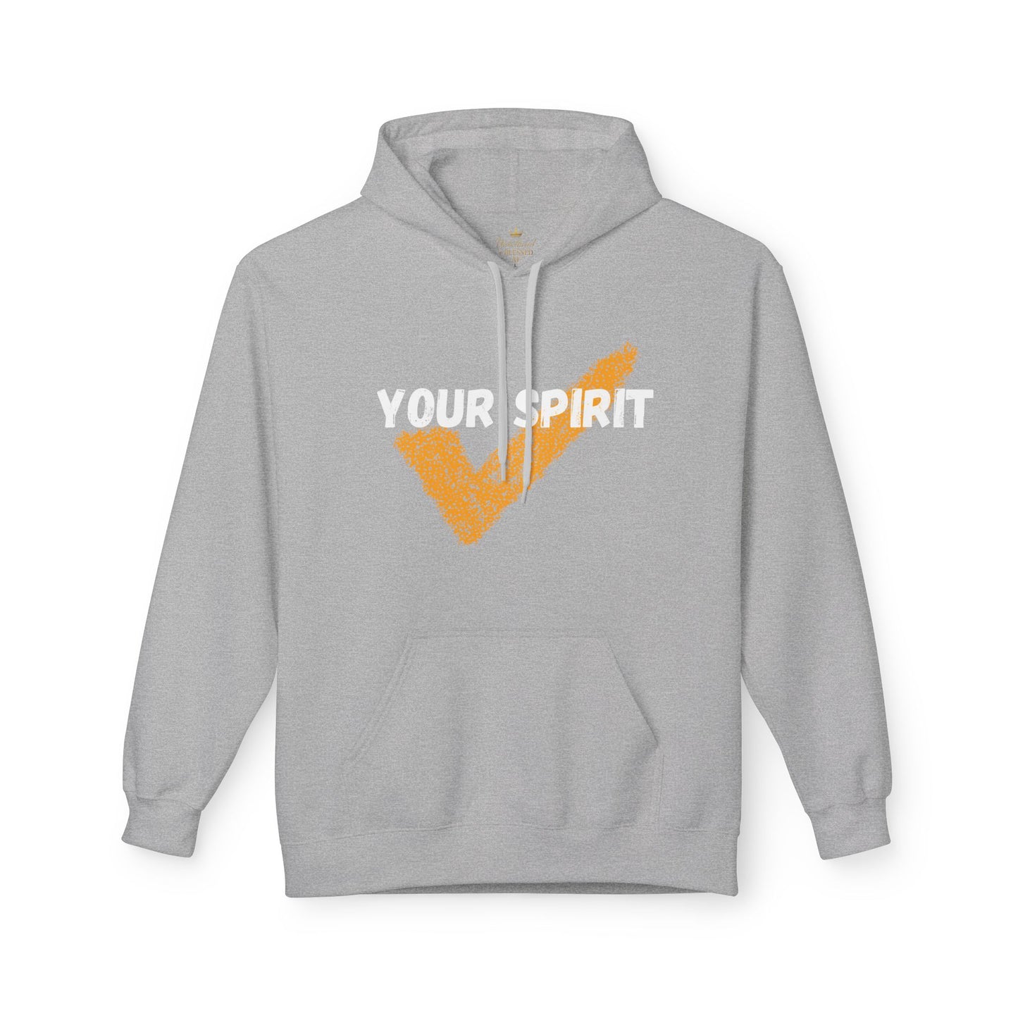 Stylish Unisex Fleece Hoodie with Vintage Checkmark Design, Gift for Him, Her, Cozy Casual Wear, Perfect for Fall/Winter