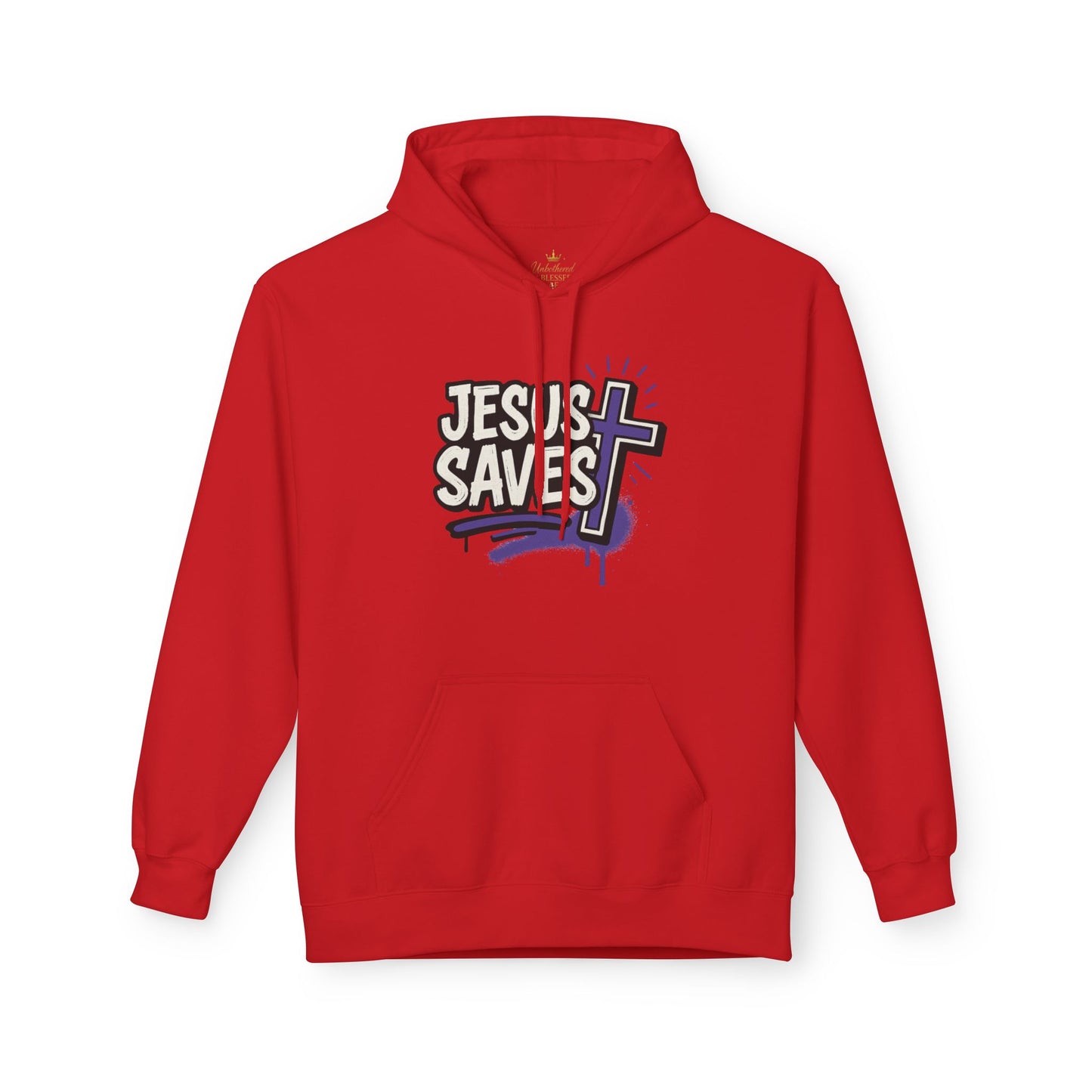 Jesus Saves Hoodie | Faith-Based Fleece Hoodie for Comfort & Inspiration, Christian Apparel