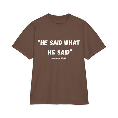 Garment-Dyed Drop-Shoulder T-Shirt, He said what he said