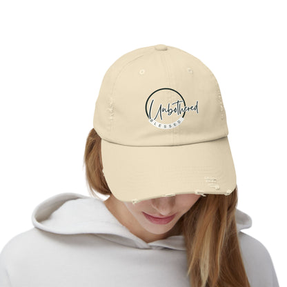 Unbothered Blessed Distressed Hat