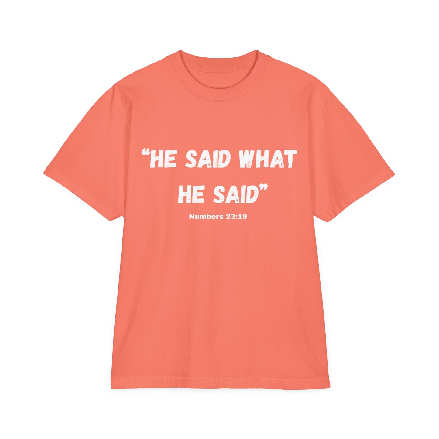 Garment-Dyed Drop-Shoulder T-Shirt, He said what he said