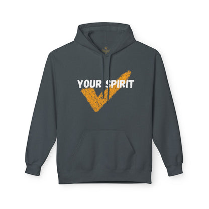 Stylish Unisex Fleece Hoodie with Vintage Checkmark Design, Gift for Him, Her, Cozy Casual Wear, Perfect for Fall/Winter