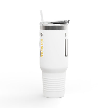 Travel Mug - Bold Statement 'BOTHERED' Gold Metallic Lettering - 40oz Insulated Tumbler