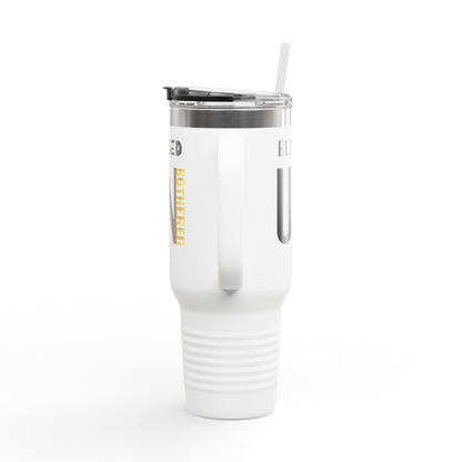 Travel Mug - Bold Statement 'BOTHERED' Gold Metallic Lettering - 40oz Insulated Tumbler