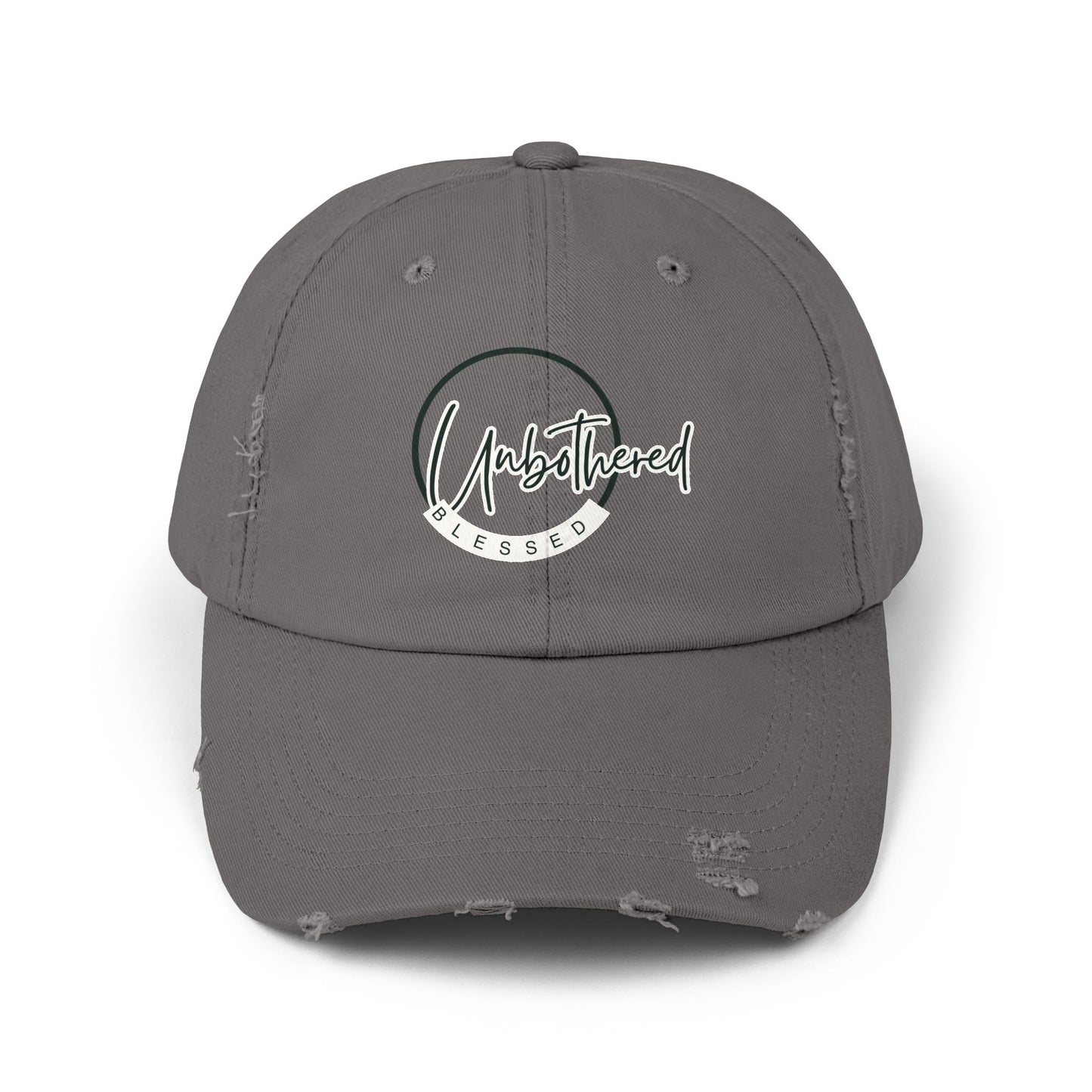 Unbothered Blessed Distressed Hat