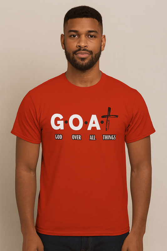 G O A T Unisex T-Shirt - Redefine Greatness with Faith-Driven Design
