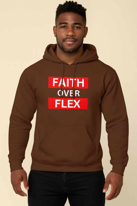 Faith over Flex  Softstyle Fleece Hoodie