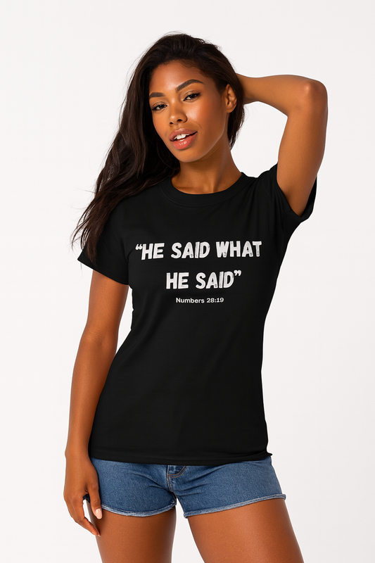 Garment-Dyed Drop-Shoulder T-Shirt, He said what he said
