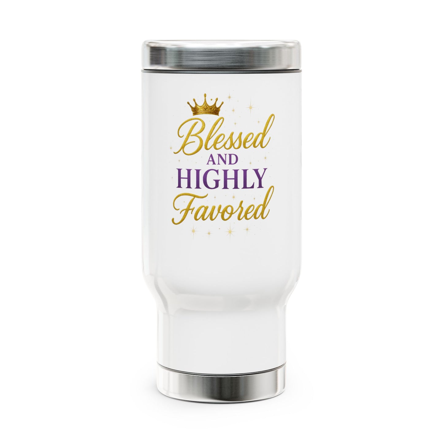 Blessed and Highly Favored Stainless Steel Travel Mug - Inspirational Coffee Cup, Gift for Her, Personalized Travel Tumbler, [...]