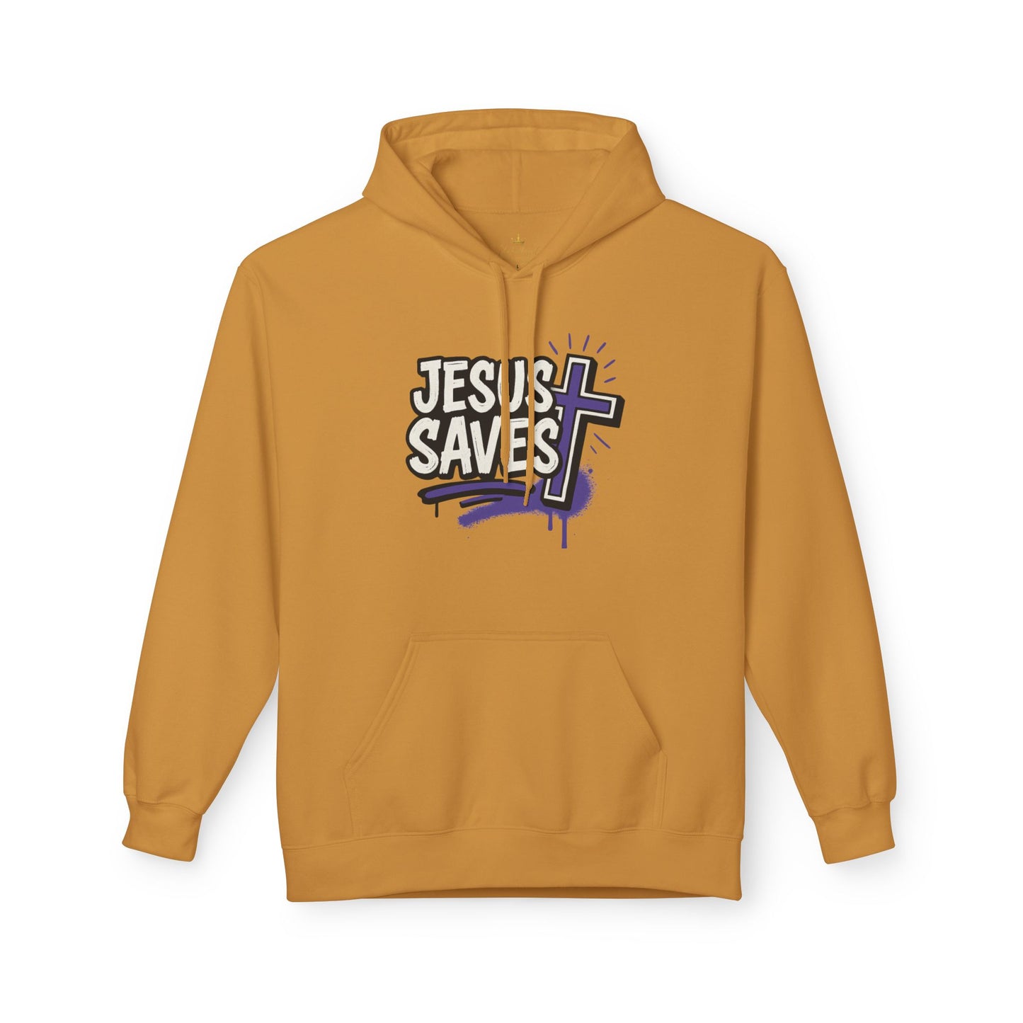 Jesus Saves Hoodie | Faith-Based Fleece Hoodie for Comfort & Inspiration, Christian Apparel