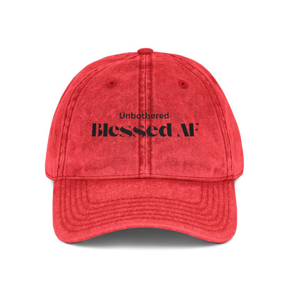 Unisex Distressed Cap: Blessed AF