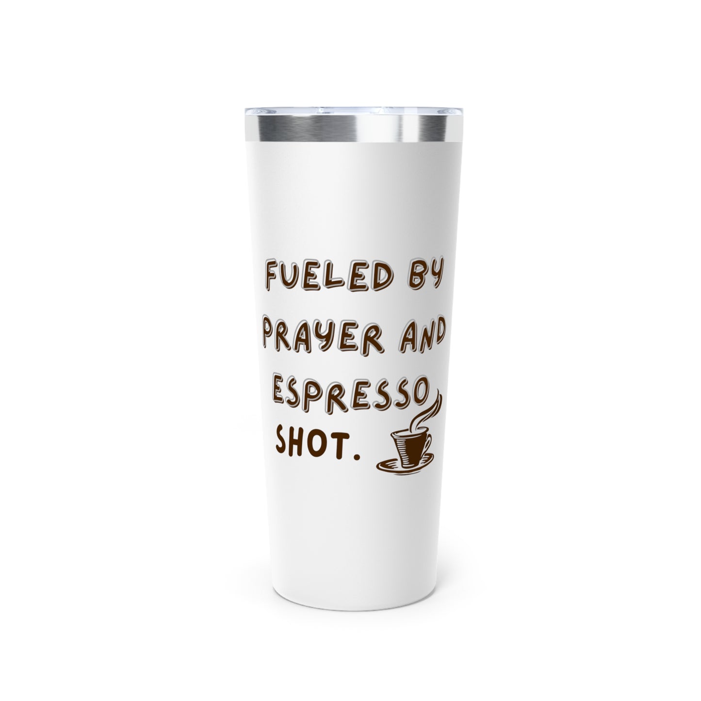 Copper Insulated Tumbler for Coffee Lovers | Fueled by Prayer and Espresso Shot | 22oz Travel Mug, Gift for Him, Gift for Her, Kitchen [...]