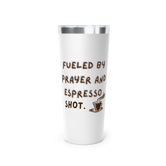 Copper Insulated Tumbler for Coffee Lovers | Fueled by Prayer and Espresso Shot | 22oz Travel Mug, Gift for Him, Gift for Her, Kitchen [...]
