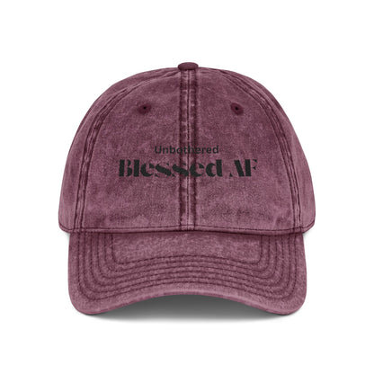 Unisex Distressed Cap: Blessed AF