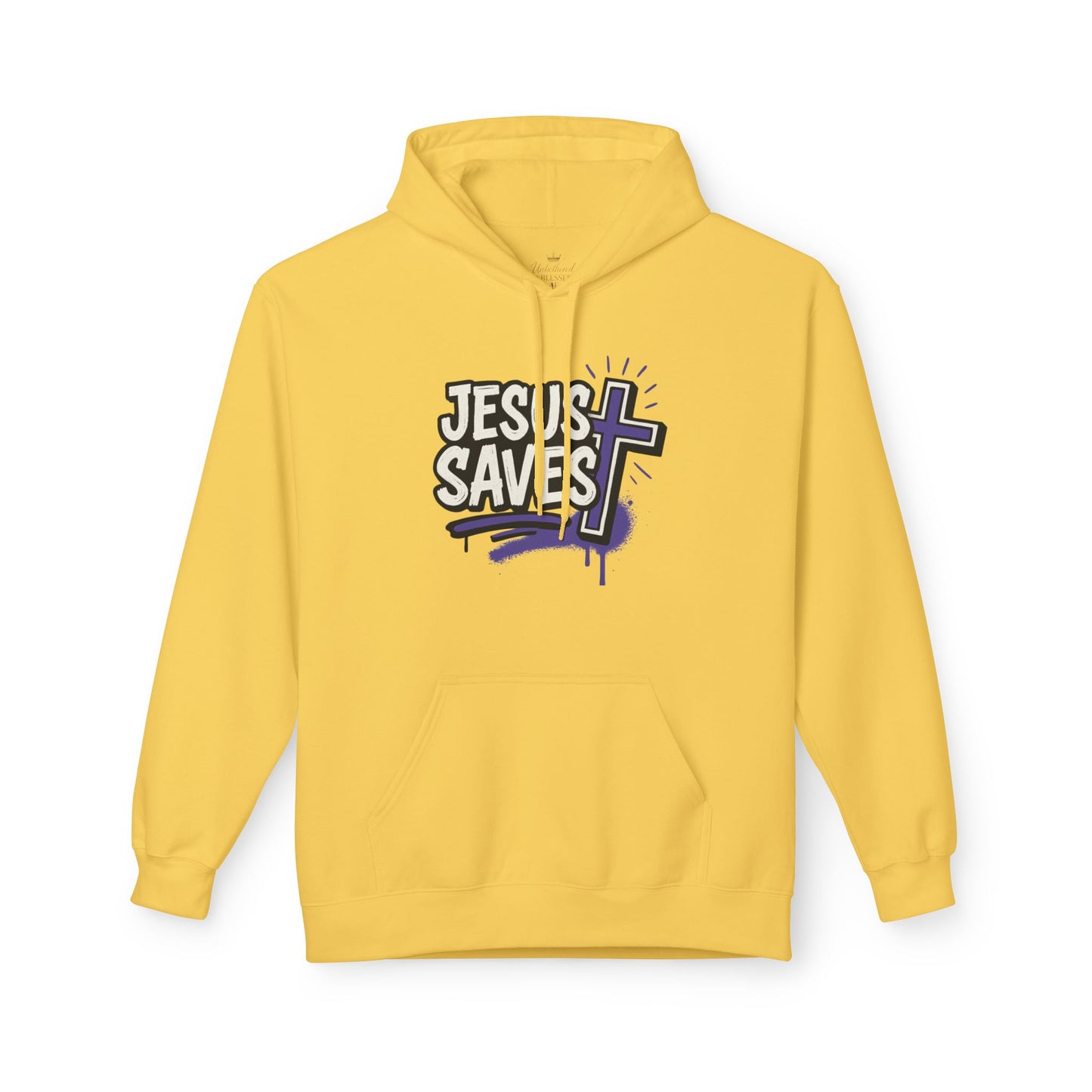 Jesus Saves Hoodie | Faith-Based Fleece Hoodie for Comfort & Inspiration, Christian Apparel