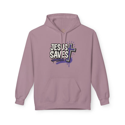 Jesus Saves Hoodie | Faith-Based Fleece Hoodie for Comfort & Inspiration, Christian Apparel