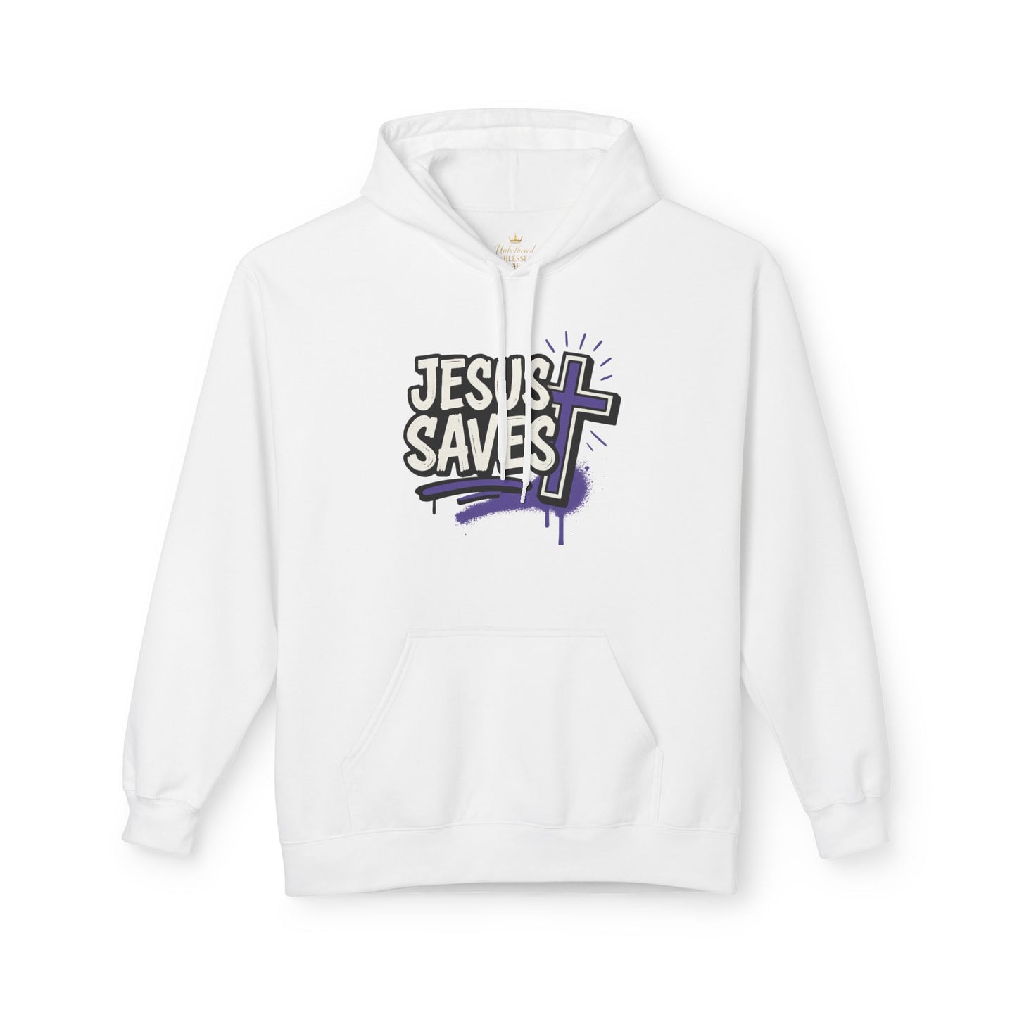 Jesus Saves Hoodie | Faith-Based Fleece Hoodie for Comfort & Inspiration, Christian Apparel