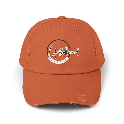 Unbothered Blessed Distressed Hat