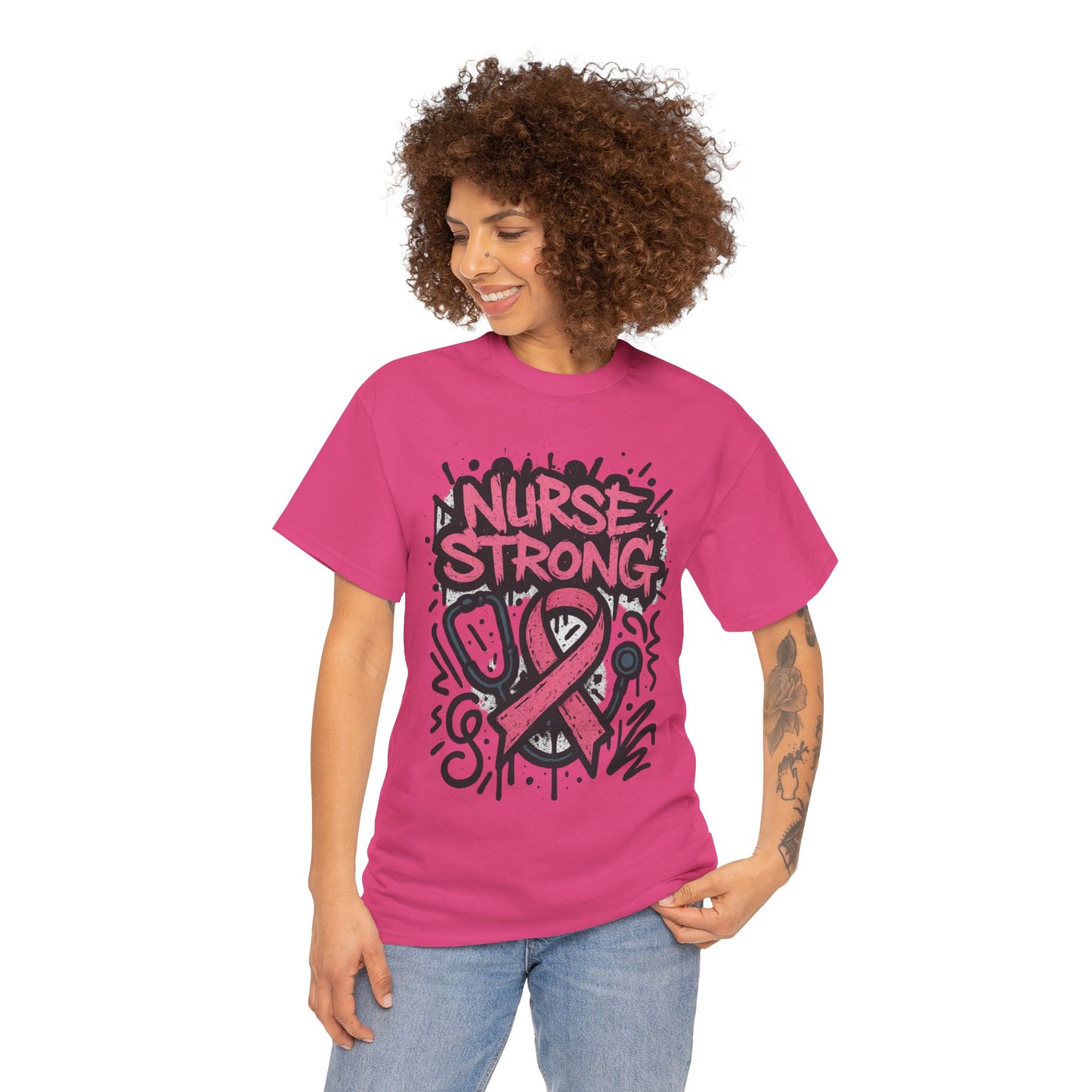 Graphic Tee Nurse Strong Breast Cancer Awareness