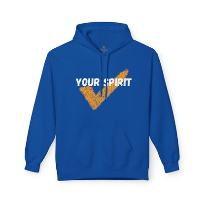 Stylish Unisex Fleece Hoodie with Vintage Checkmark Design, Gift for Him, Her, Cozy Casual Wear, Perfect for Fall/Winter