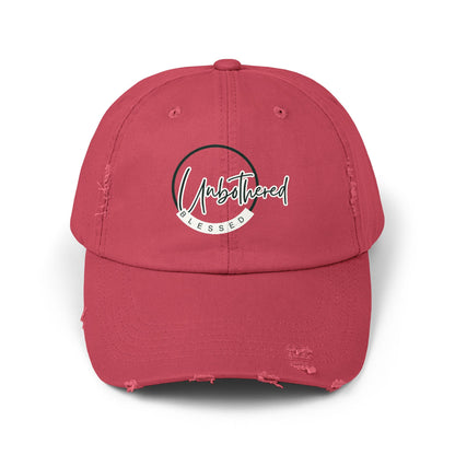 Unbothered Blessed Distressed Hat