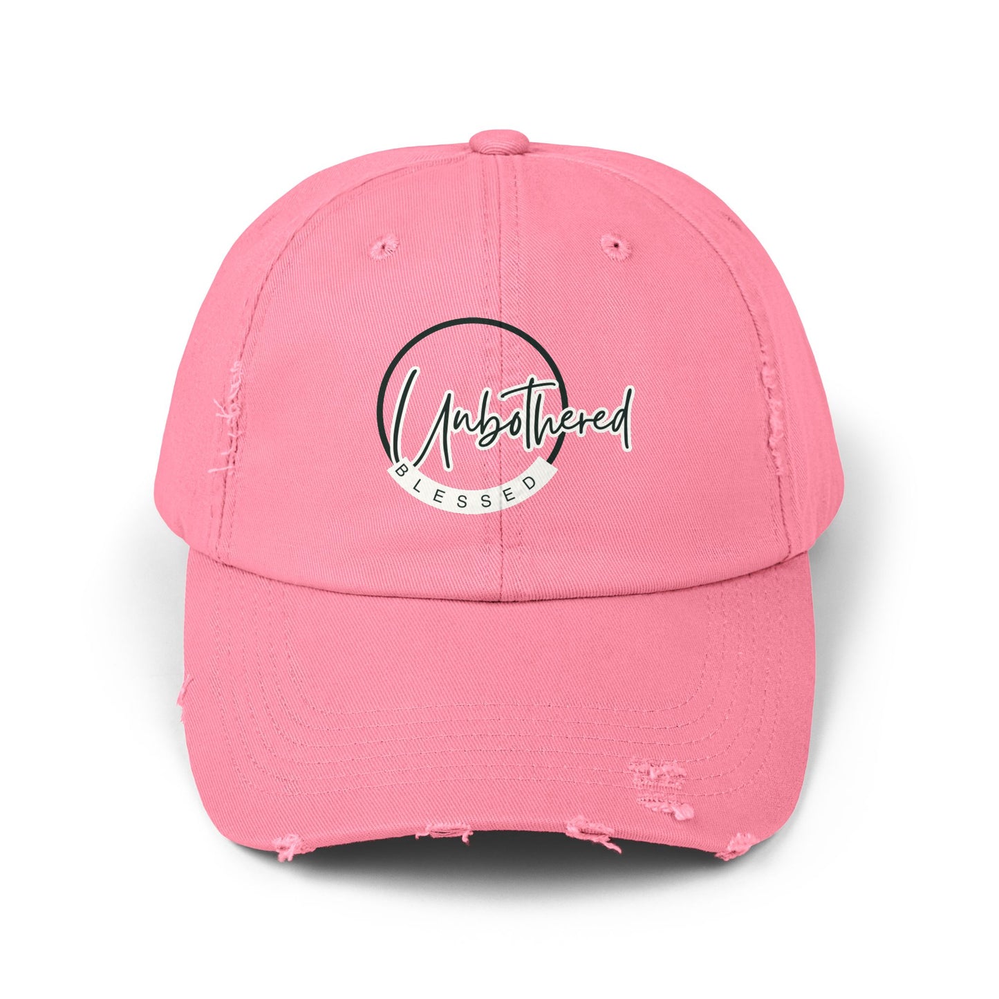Unbothered Blessed Distressed Hat