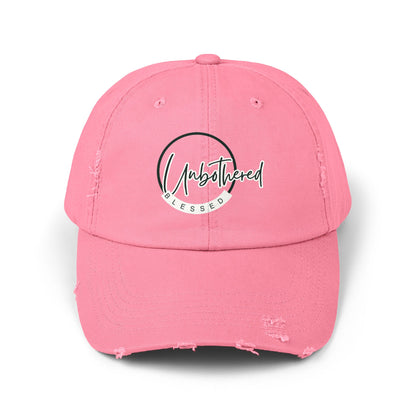 Unbothered Blessed Distressed Hat